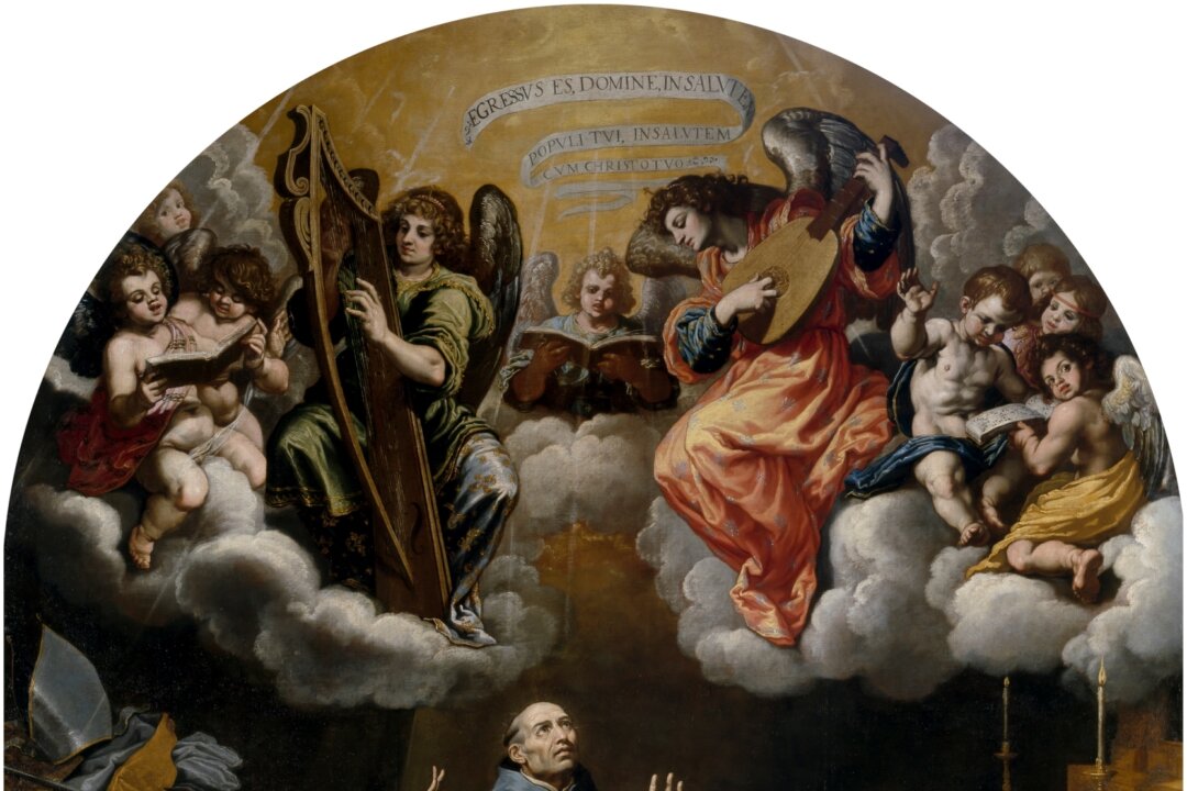 "Musician Angels Appear to Saint Hugo of Lincoln" by Vicente Carducho circa. 1632. Museo del Prado. (Public Domain)
