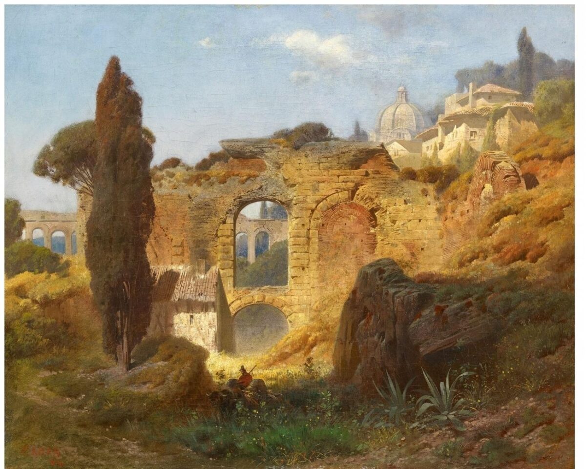"Taormina," by Ferdinand Knab. This town in Sicily was once part of the Roman empire. (Public Domain)