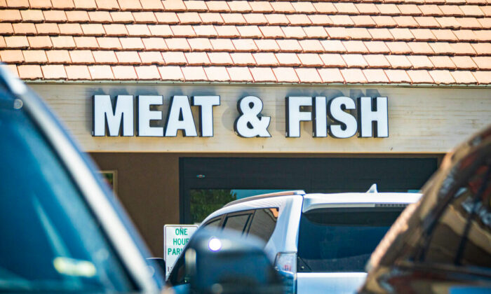 Prime Meat Market, a butcher shop in Irvine, Calif., on Aug. 2, 2021. (John Fredricks/The Epoch Times)