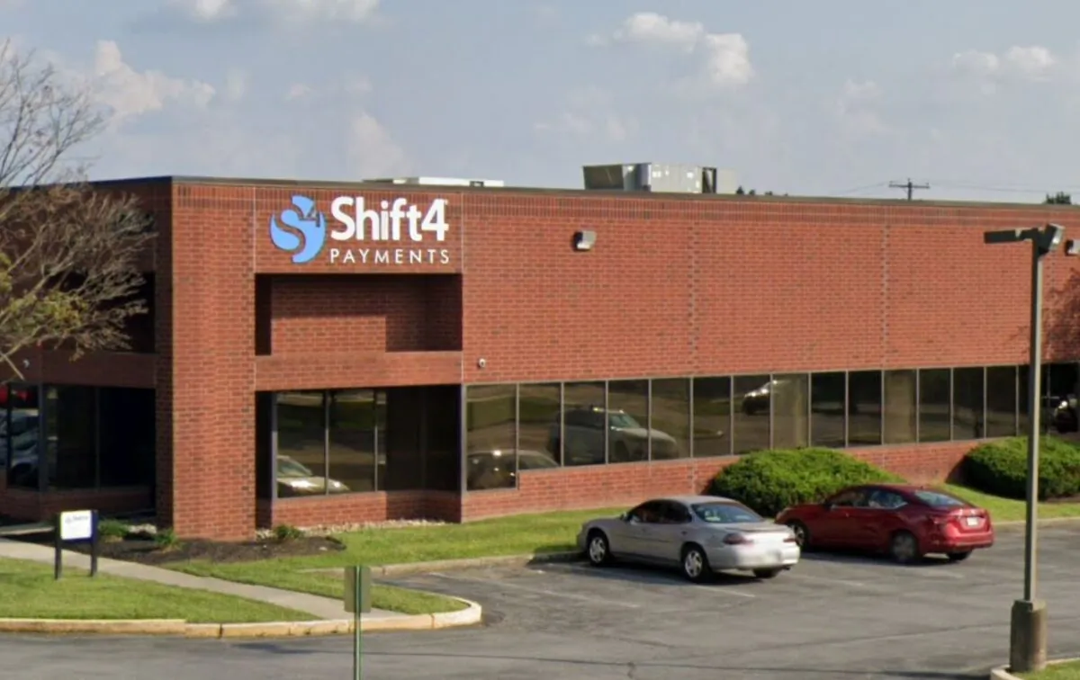 The logo of Shift4 Payments Inc. is seen in Allentown, Pa., in August 2021. (Google Maps/Screenshot via The Epoch Times)