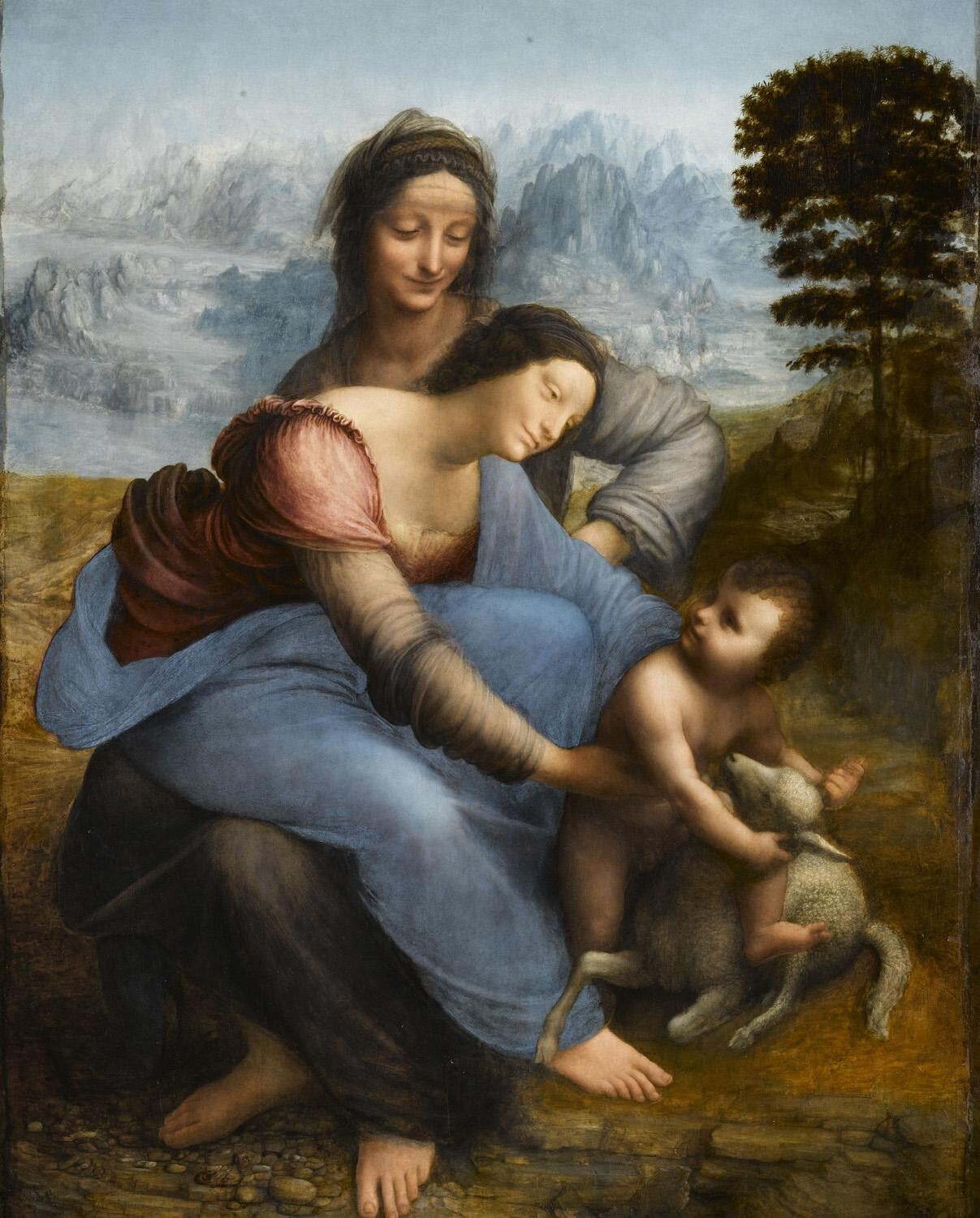 The Virgin and Child with Saint Anne by Leonardo da Vinci.