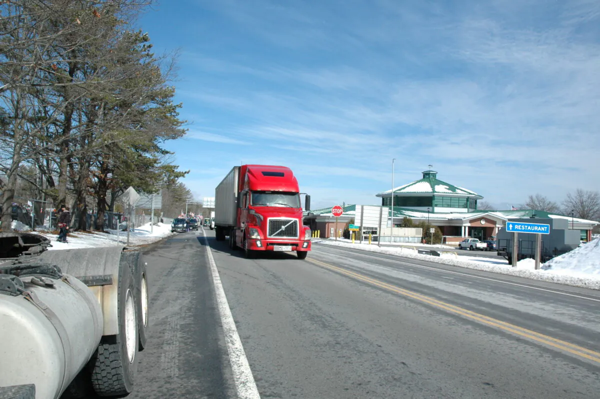 The Northeast convoy began its journey at on Mar. 2, from Hermon, Maine, a small town in the dead center of the state. (Alice Giordano/The Epoch Times)