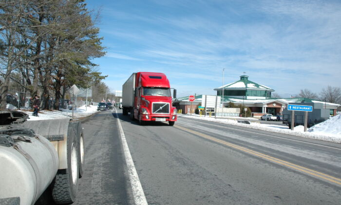 The Northeast convoy began its journey at on Mar. 2, from Hermon, Maine, a small town in the dead center of the state. (Alice Giordano/The Epoch Times)