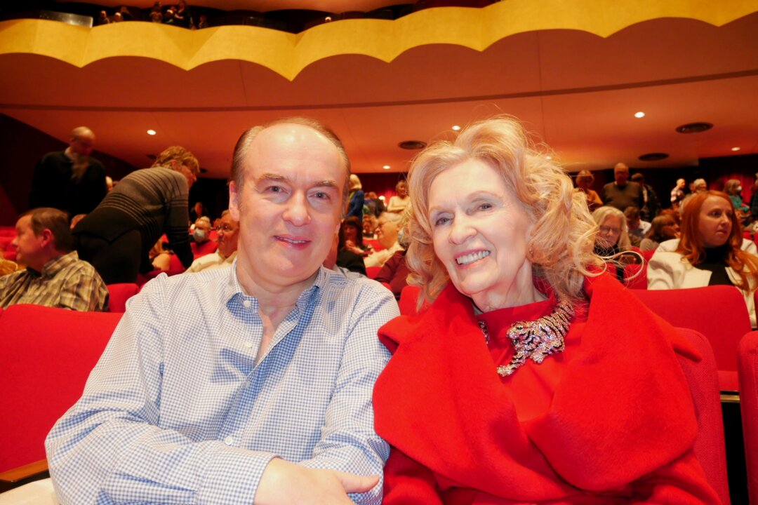Dr. Christopher Lockhart with his mother, Judy Lockhart, at the Shen Yun Performing Arts performance at Chester Fritz Auditorium in Grand Forks, N.D., on March 2, 2022. (Sherry Dong/The Epoch Times)
