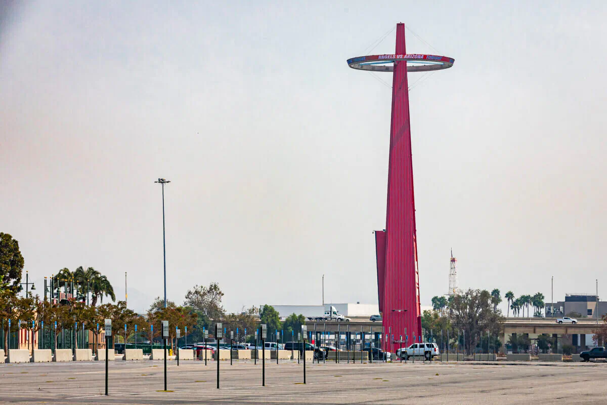 Angel Stadium in Anaheim, Calif., on Sept. 16, 2020. (John Fredricks/The Epoch Times)