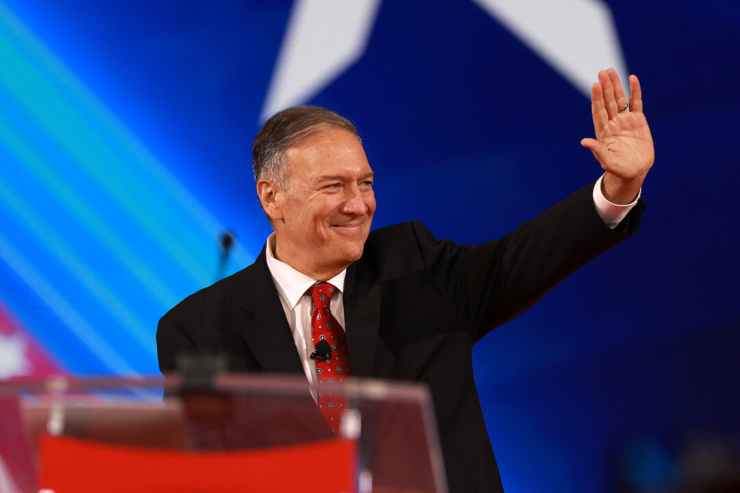 Former U.S. Secretary of State Mike Pompeo speaks during the Conservative Political Action Conference at the Rosen Shingle Creek in Orlando, Fla., on Feb. 25, 2022. (Joe Raedle/Getty Images)