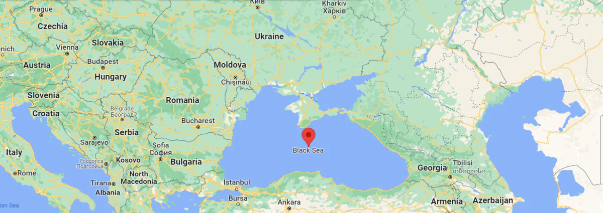 A map shows the location of the Ukrainian Black Sea port of Olvia, on March 3, 2022. (Google Maps)