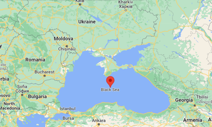 A map shows the location of the Ukrainian Black Sea port of Olvia, on March 3, 2022. (Google Maps)