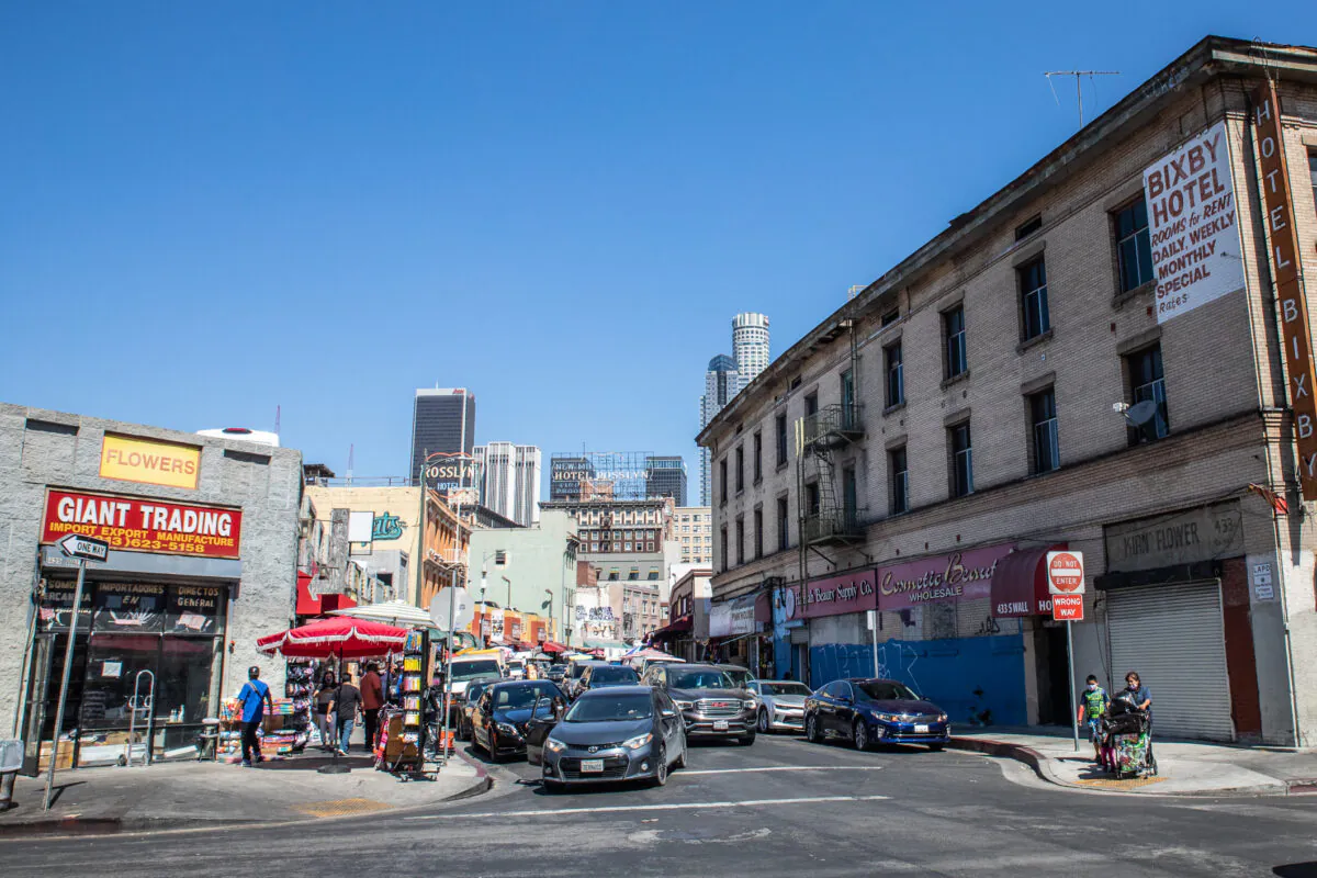 Downtown Los Angeles on June 9, 2021. (John Fredricks/The Epoch Times)