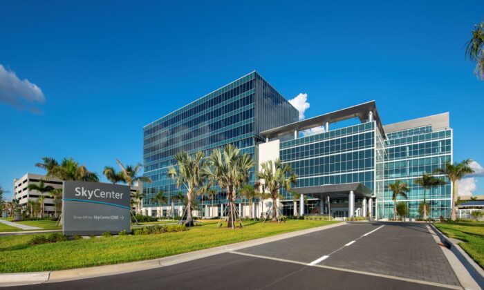 SkyCenter|ONE, a new Class A office park at Tampa International Airport. 