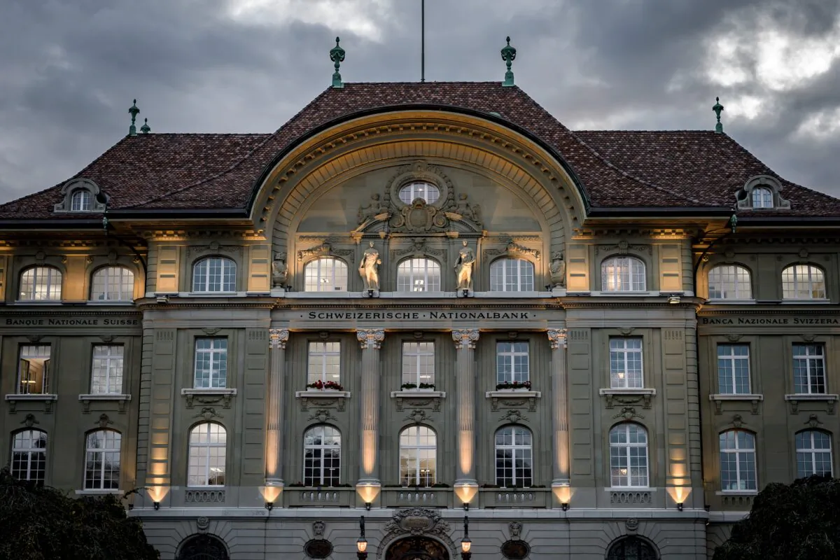 The building of the Swiss National Bank (SNB. BNS), the central bank of Switzerland, in Bern, on Sept. 25, 2019. (Fabrice Coffrini/AFP via Getty Images)