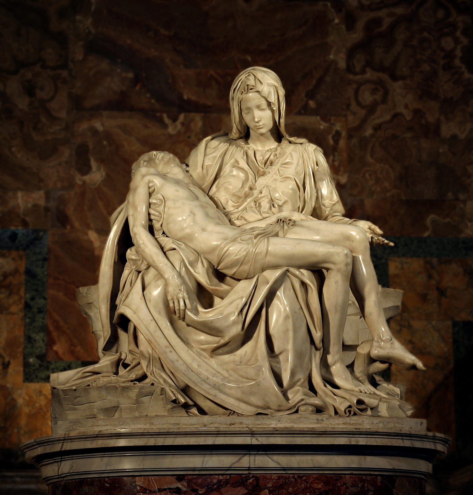 "Pietà" by Michelangelo, 1497. Marble