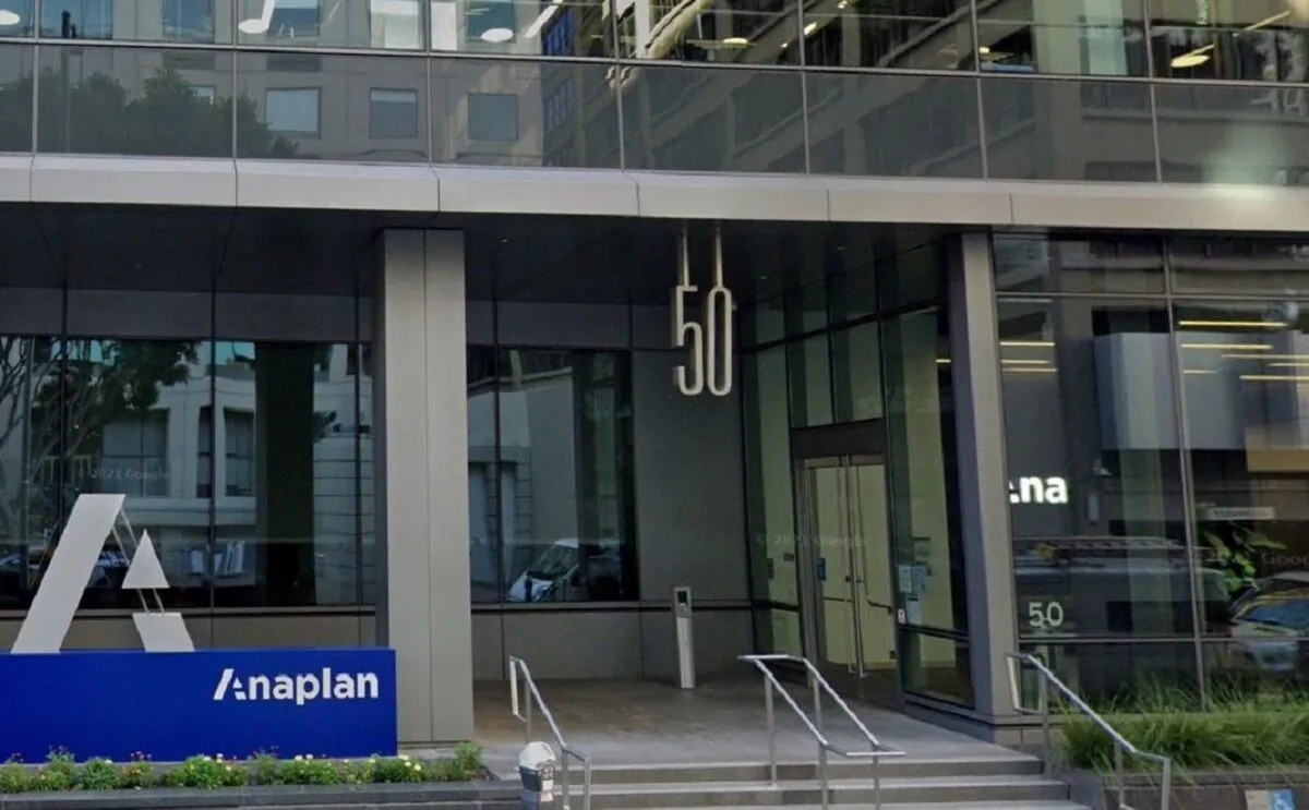 Headquarters of Anaplan Inc. in San Francisco in November 2021. (Google Maps/Screenshot via The Epoch Times)