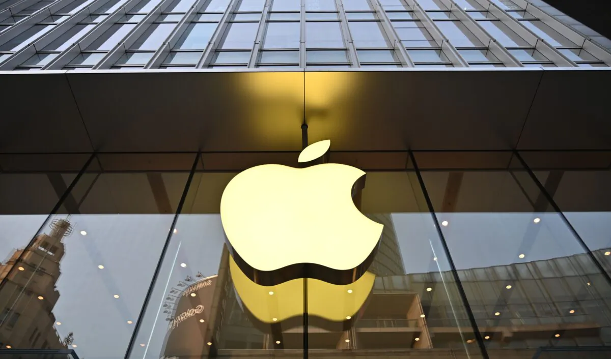 An Apple logo at a store in Shanghai on May 10, 2019. (Hector Retamal/AFP via Getty Images)