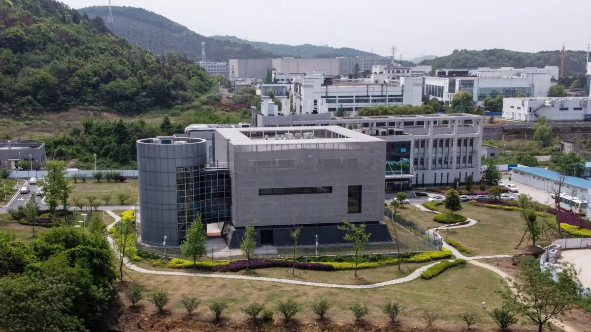 An aerial view shows the P4 laboratory at the Wuhan Institute of Virology in Wuhan in China's central Hubei Province on April 17, 2020. (Hector Retamal/AFP via Getty Images)