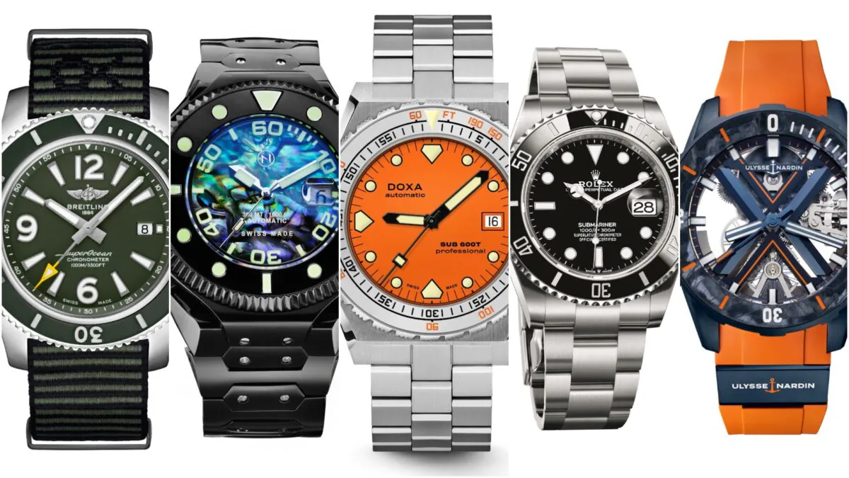 (Courtesy of Breitling, Nove, Doxa, Rolex, Ulyssee Nardin)