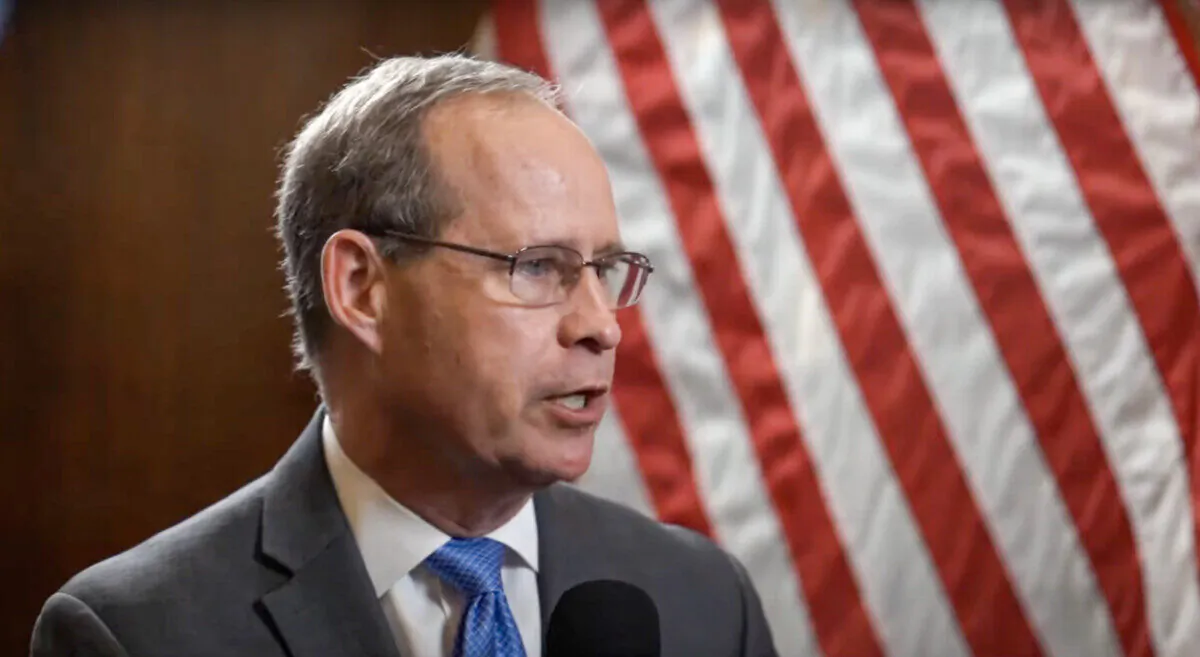 Rep. Greg Murphy (R-N.C.) in a Mar. 2 interview with NTD's "Capitol Report" program. (NTD/Screenshot via The Epoch Times)
