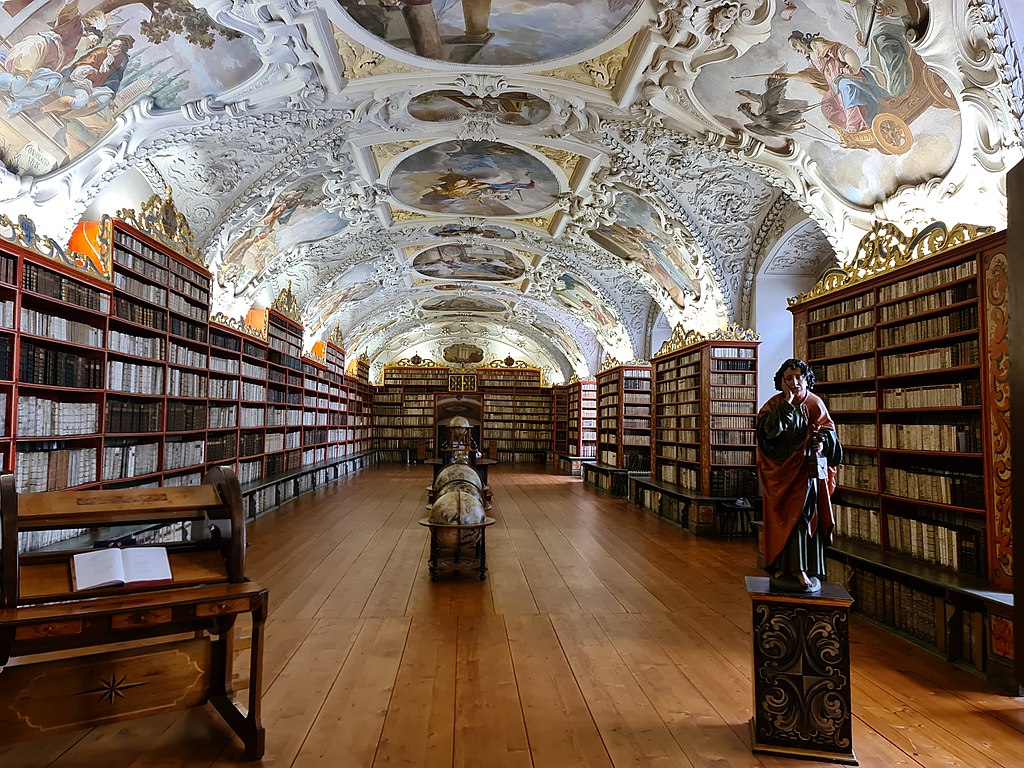 During the Middle Ages, libraries were a bastion of civilization. The library of the Strahov Monastery. (RicardaLovesMonuments/CC BY-SA 4.0)