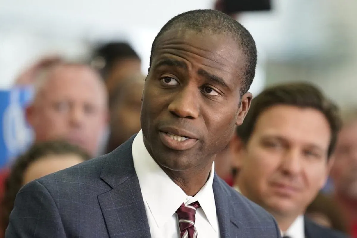 Florida Surgeon Gen. Dr. Joseph Ladapo speaks during an event in a file photograph. (Chris O'Meara/AP Photo)