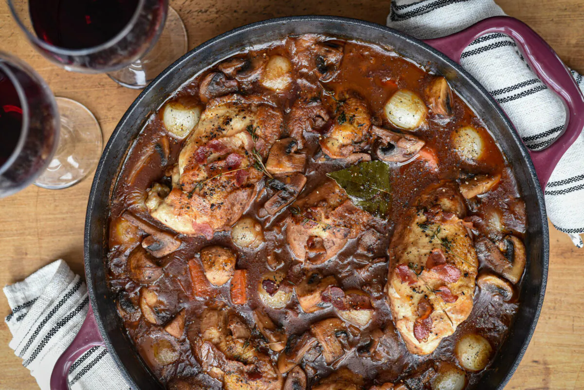 Don’t be intimidated by coq au vin's reputation—you’ll quickly realize that the iconic dish is in fact very approachable for any home cook. (Audrey Le Goff)