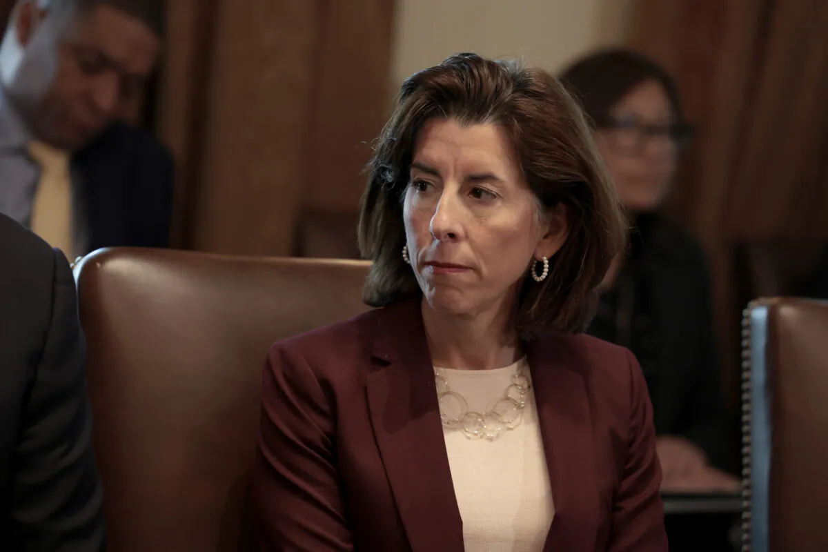 U.S. Commerce Secretary Gina Raimondo in the Cabinet Room of the White House in Washington on March 3, 2022. (Anna Moneymaker/Getty Images)