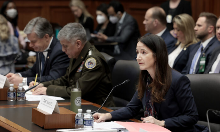 Director of National Intelligence Avril Haines speaks during a House Intelligence Committee hearing in the Rayburn House Office Building in Washington, on March 8, 2022. (Anna Moneymaker/Getty Images)