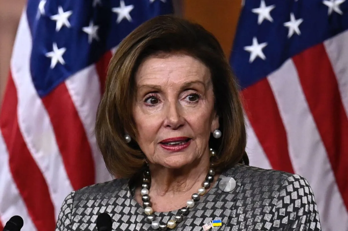 House Speaker Nancy Pelosi (D-Calif.) speaks to reporters in Washington in a file image. (Pedro Ugarte/AFP via Getty Images)