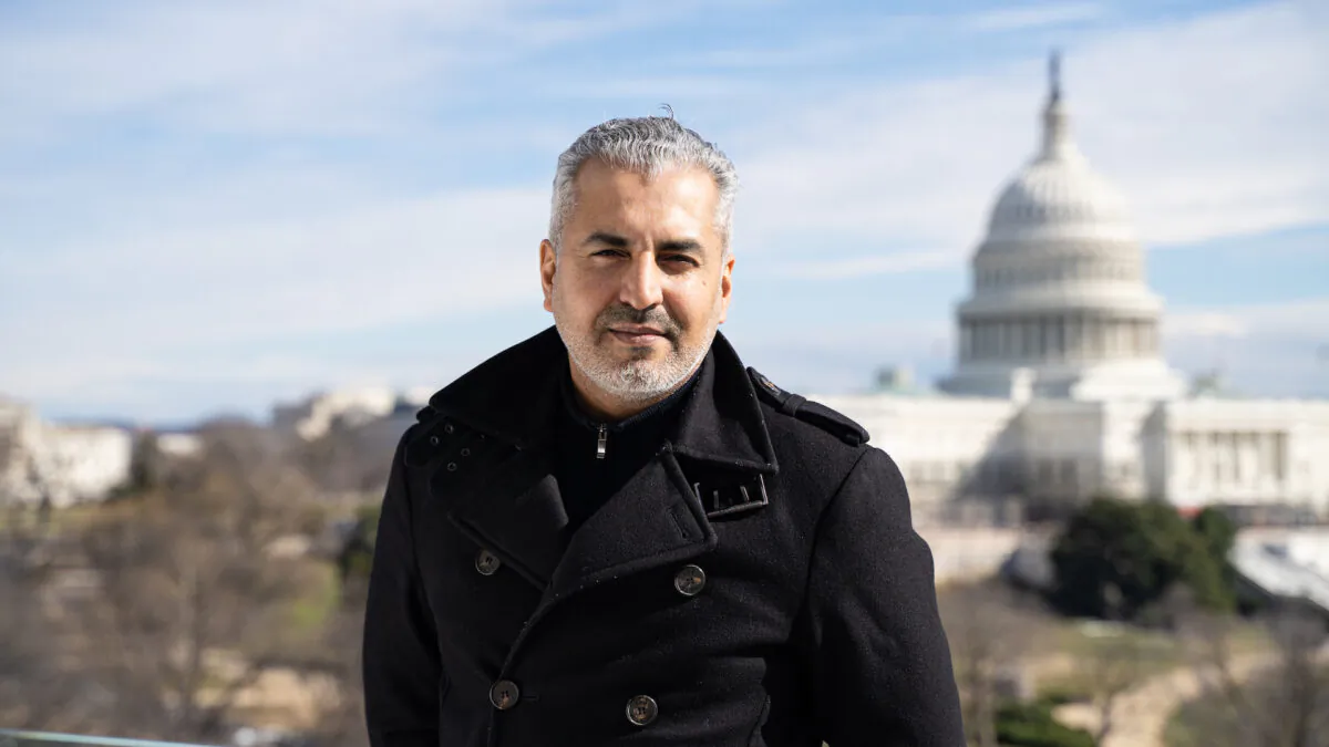 Maajid Nawaz, author of "Radical: My Journey out of Islamist Extremism," in Washington on March 3, 2022. (Bao Qiu/The Epoch Times)
