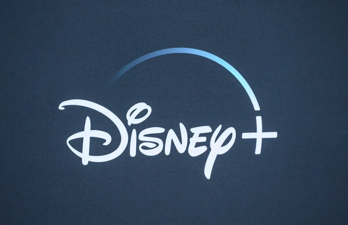 The Disney+ logo is seen at El Capitan theatre in Hollywood, Los Angeles on Nov. 13, 2019. (Nick Agro/AFP via Getty Images)