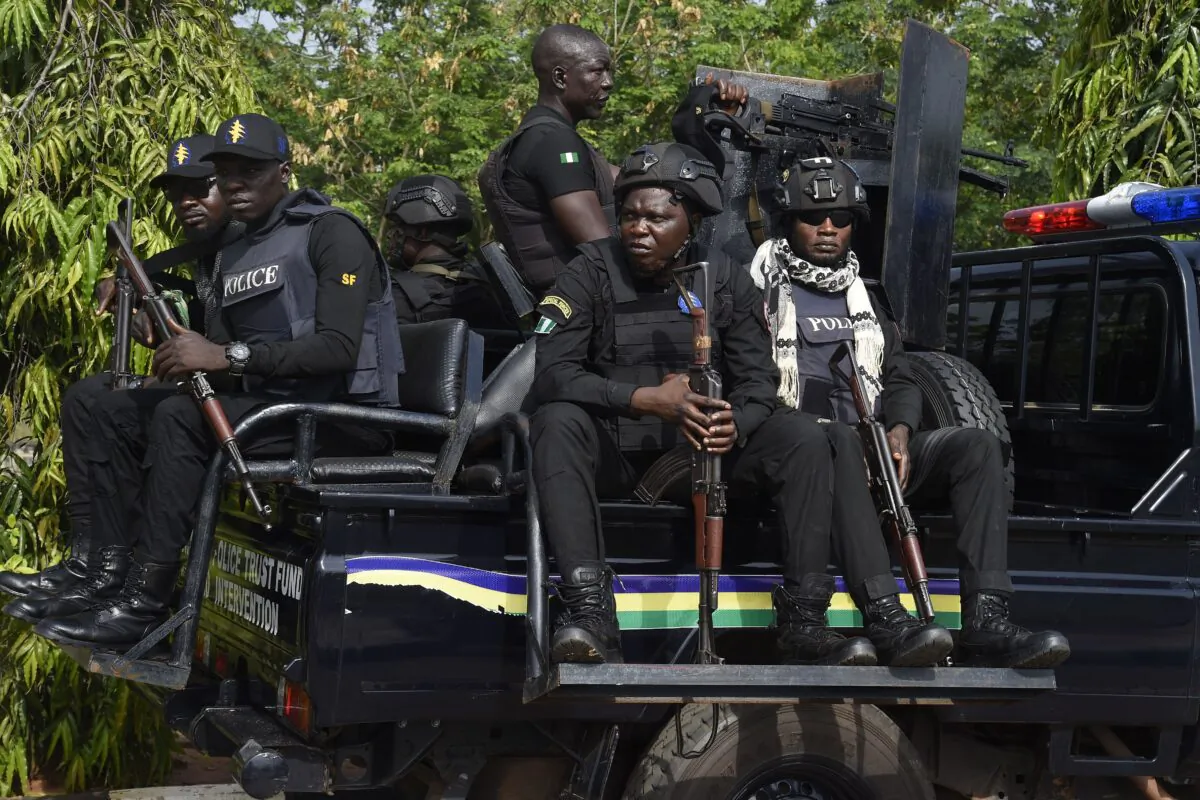 Nigerian policemen are seen in a file photo. (Pius Utomi Ekpei/AFP via Getty Images)