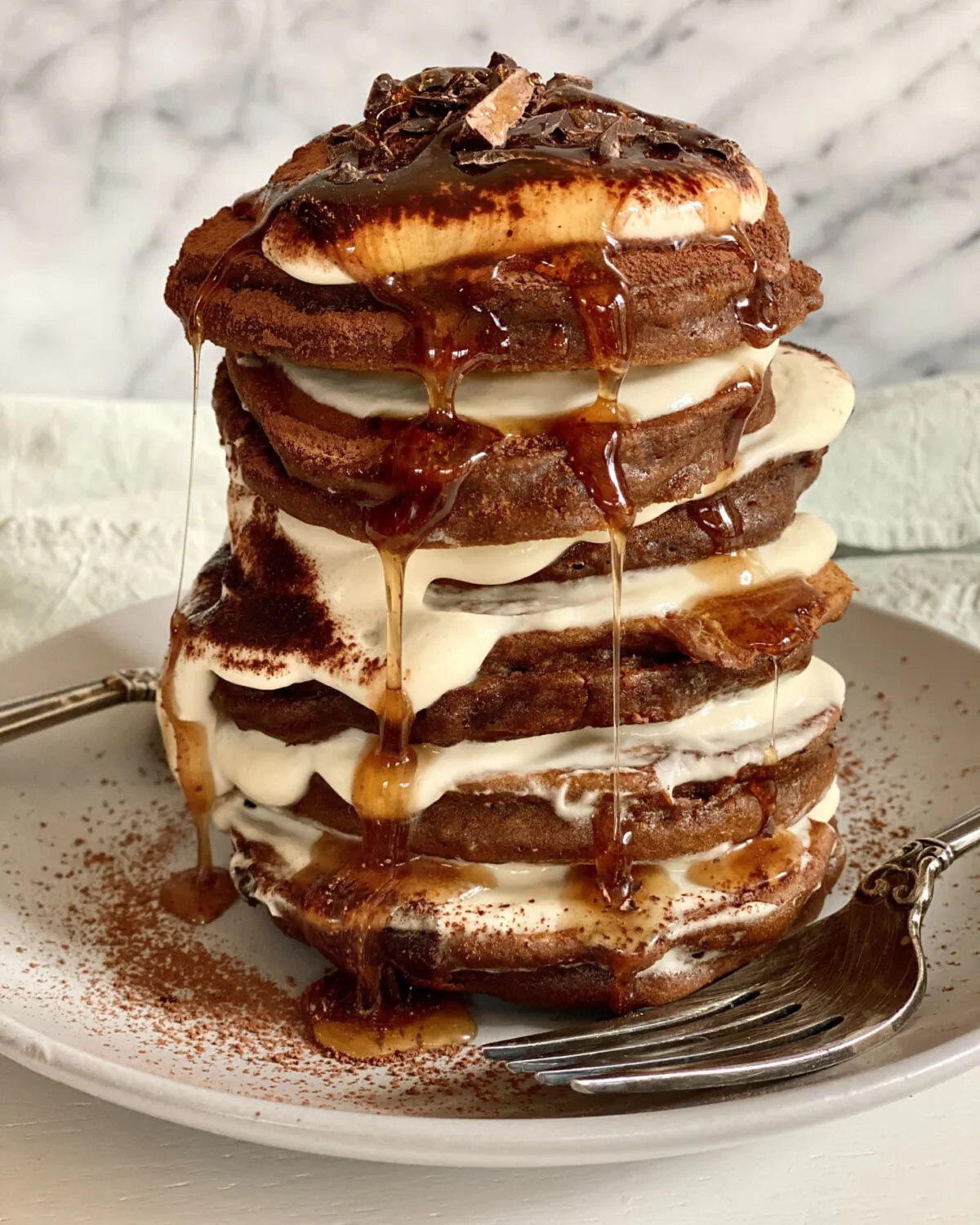 This recipe transforms the Italian classic dessert into a stack of slightly boozy, slightly caffeinated pancakes. (Kelli Foster/TNS)