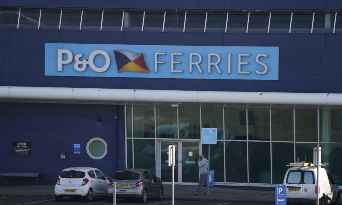 P&O Ferries at the Port of Hull, East Yorkshire, England on March 18, 2022. (Danny Lawson/PA)