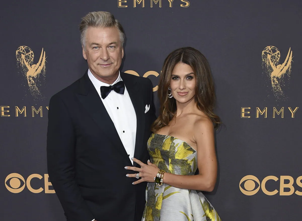Alec Baldwin (L) and Hilaria Baldwin appear at the 69th Primetime Emmy Awards in Los Angeles on Sept. 17, 2017. (Jordan Strauss/Invision/AP)