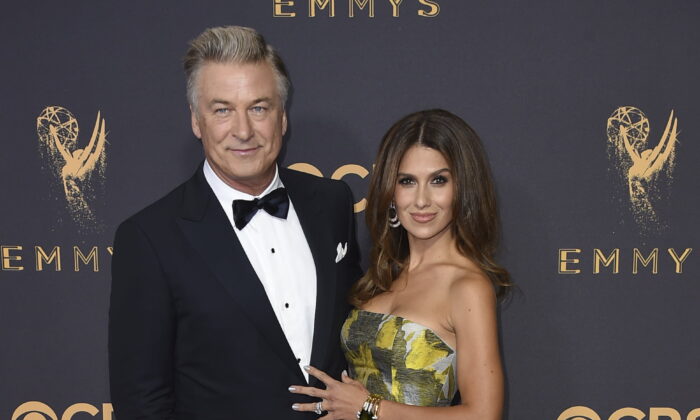 Alec Baldwin (L) and Hilaria Baldwin appear at the 69th Primetime Emmy Awards in Los Angeles on Sept. 17, 2017. (Jordan Strauss/Invision/AP)