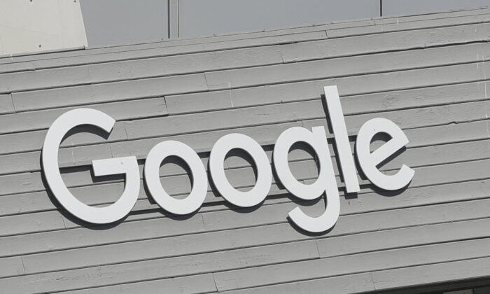 A Google sign on the is shown on the company campus in Mountain View, Calif., on Sept. 24, 2019. (Jeff Chiu/AP Photo File)