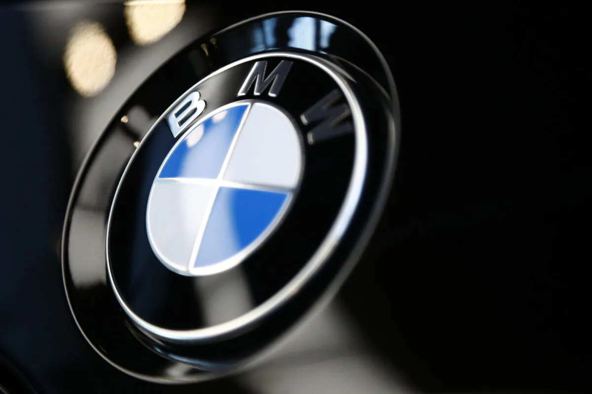The BMW logo on a BMW car in Munich, Germany, on March 20, 2019. (Matthias Schrader/AP Photo)
