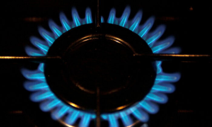 A gas burner is pictured on a cooker in a private home in Bordeaux, in soutwestern France, on Dec. 13, 2012. (Regis Duvignau/Reuters)