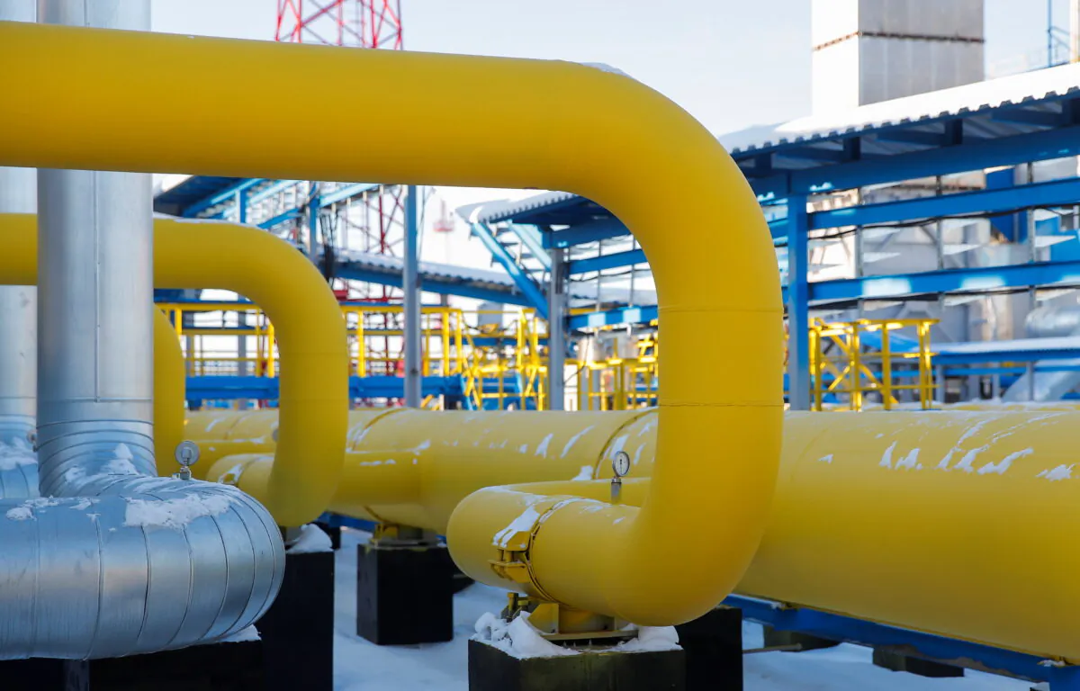 Gas pipelines are pictured at the Atamanskaya compressor station, a facility of Gazprom's Power Of Siberia project outside the far eastern town of Svobodny, in the Amur region, Russia, on Nov. 29, 2019. (Maxim Shemetov/Reuters)