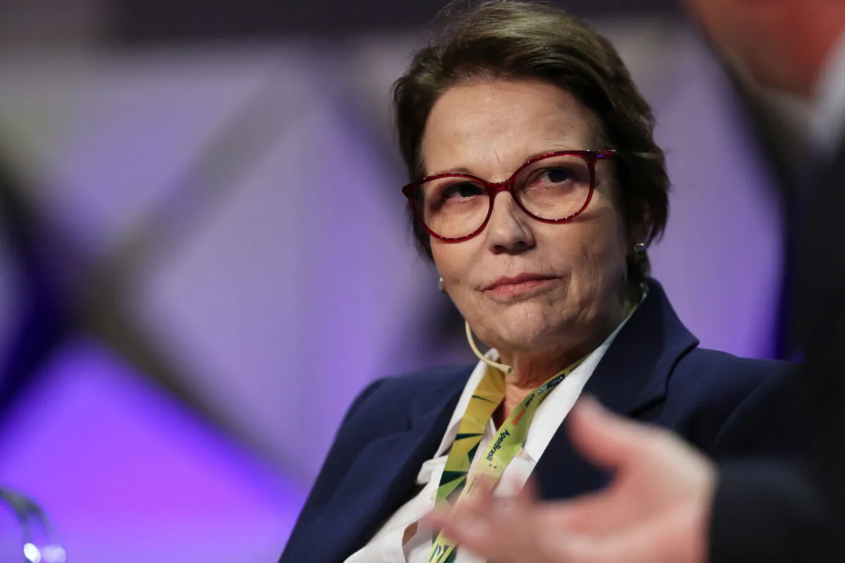 Brazil's Agriculture Minister Tereza Cristina Dias attends the Brazil Investment Forum in Sao Paulo, Brazil, on Oct. 10, 2019. (Amanda Perobelli/Reuters)