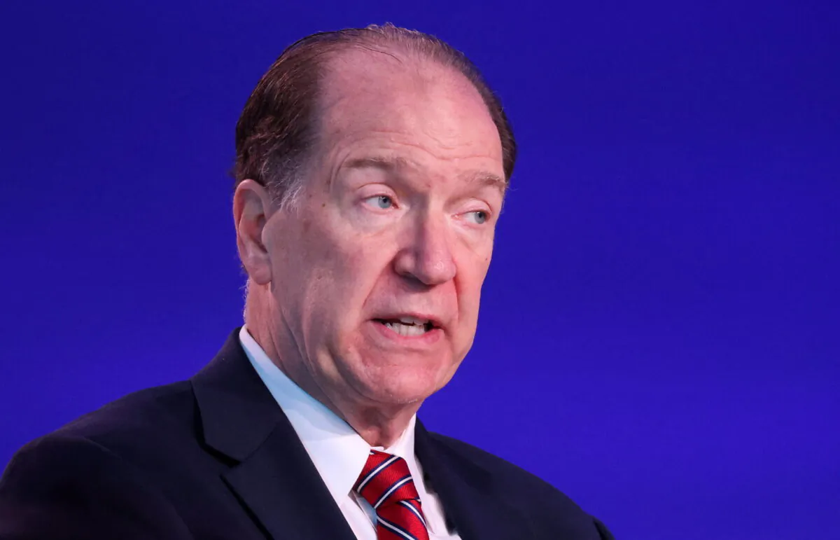 World Bank President David Malpass attends the UN Climate Change Conference (COP26) in Glasgow, Scotland, Britain on Nov. 3, 2021. (Yves Herman/Reuters File Photo)