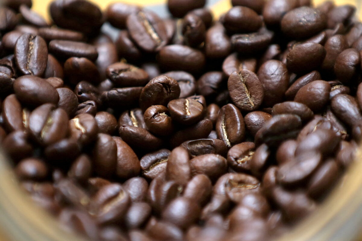 Roasted coffee beans are seen on display in Bogota, Colombia, on June 5, 2019. (Luisa Gonzalez/Reuters)
