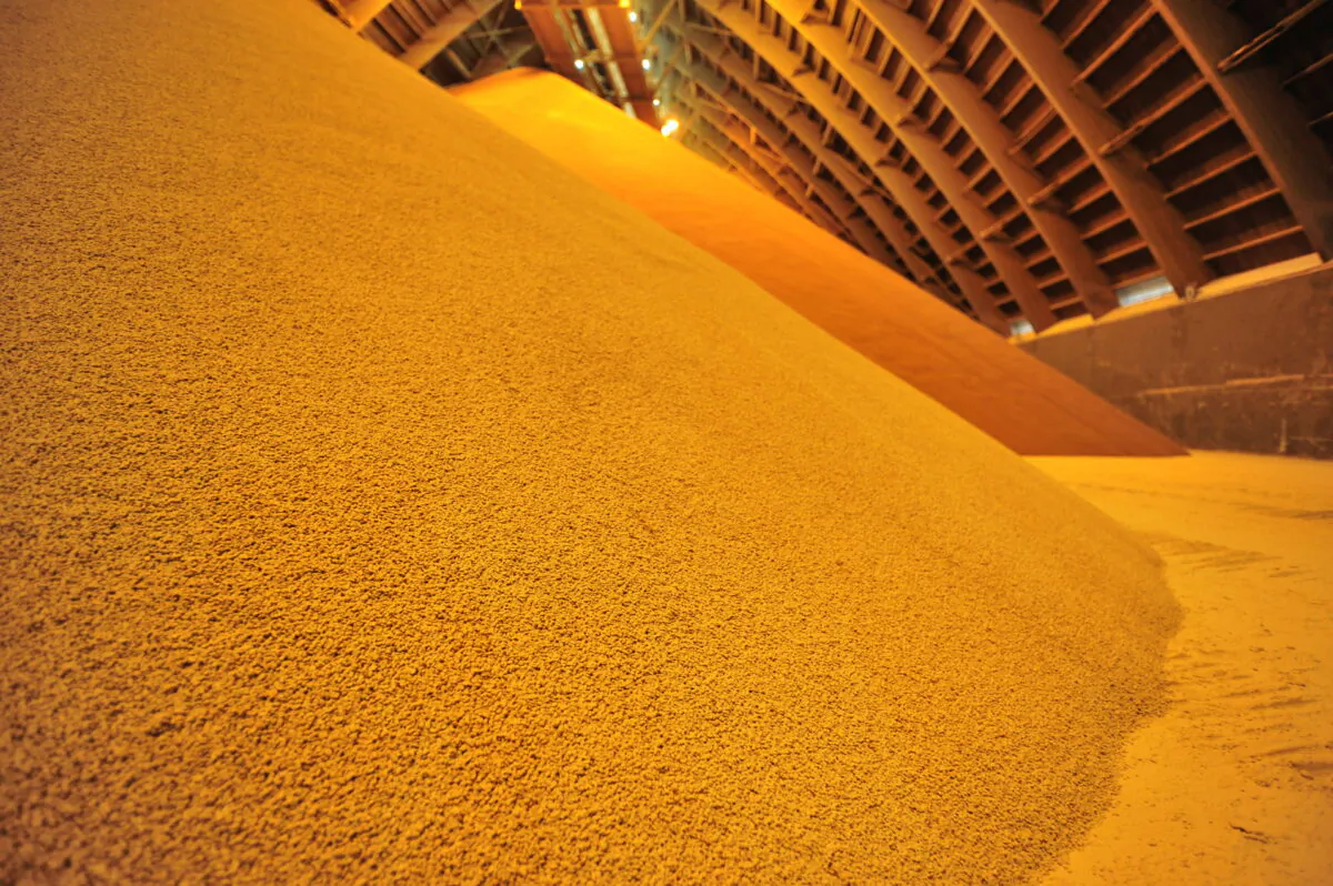 An interior view of the storage warehouse is seen at Nutrien's Cory potash mine near Saskatoon, Saskatchewan, Canada August 12, 2019.  REUTERS/Nayan Sthankiya