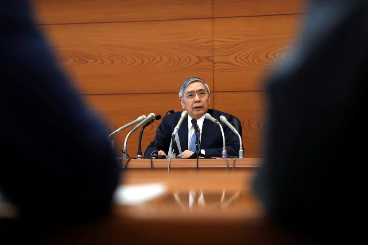 Bank of Japan (BOJ) Governor Haruhiko Kuroda attends a news conference at the BOJ headquarters in Tokyo, on June 20, 2019. (Kim Kyung-Hoon/Reuters)