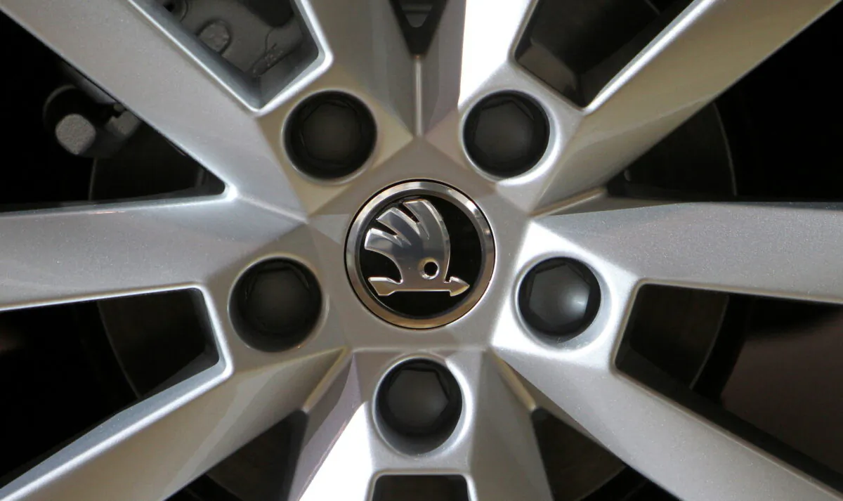 A logo is seen on a wheel of a Skoda Octavia car after a presentation of the company's annual results in Mlada Boleslav on March 20, 2013. (David W Cerny/Reuters)