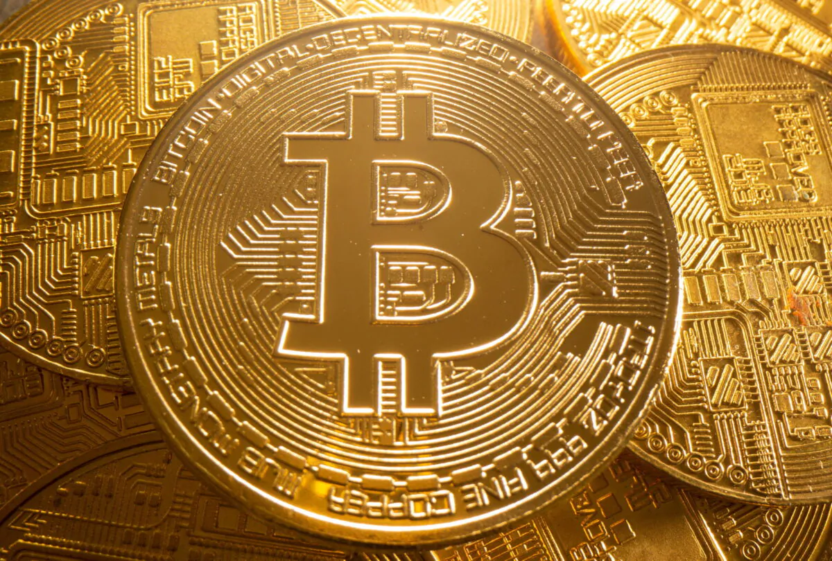 A representation of the cryptocurrency Bitcoin is seen in this illustration taken on Aug. 6, 2021. (Dado Ruvic/Illustration/Reuters)