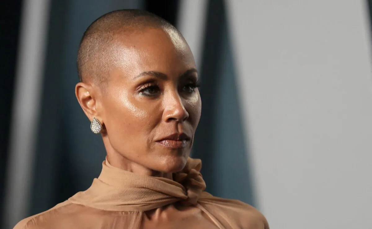 Jada Pinkett Smith arrives at the Vanity Fair Oscar party during the 94th Academy Awards in Beverly Hills, Calif., on March 27, 2022. (Danny Moloshok/Reuters)