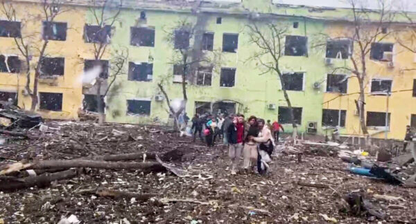A person is carried out after the destruction