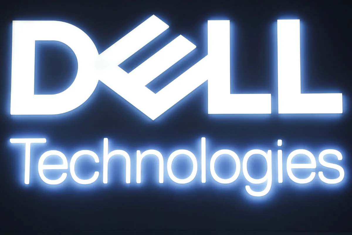 The logo of Dell Technologies is pictured at the Mobile World Congress (MWC) in Barcelona, Spain, on Feb. 27, 2018. (Pau Barrena/AFP via Getty Images)