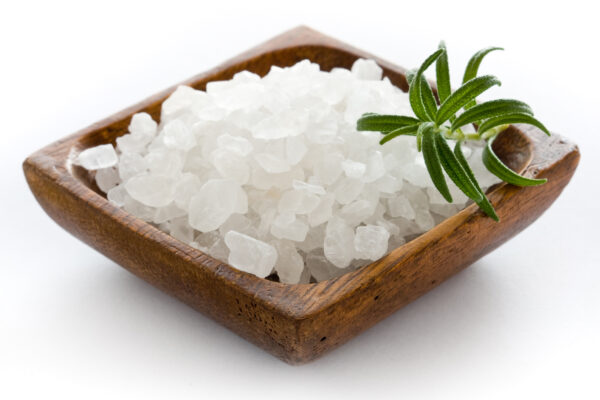 Healthy,Sea,Salt,In,Wooden,Bowl,Closeup