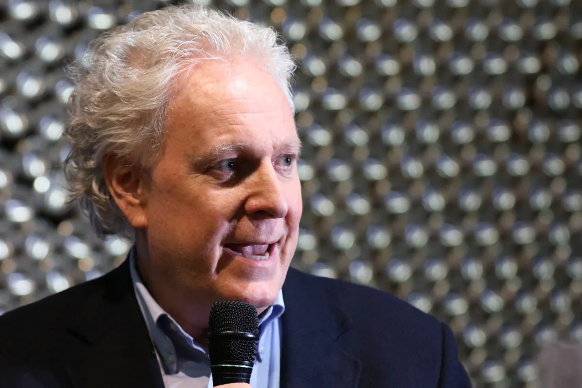Former Quebec premier Jean Charest formally launches his campaign for the Conservative Party leadership at an event in Calgary on March 10, 2022. (The Canadian Press/Dave Chidley)
